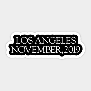 Los Angeles, November 2019 Sticker